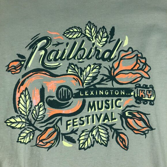 Railbird Music Festival TShirt 2024 Green Large Chris Stapleton Hosier Wynona - Picture 1 of 8
